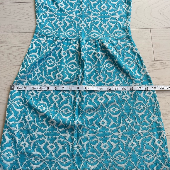 Peruvian Connection Blue White Woven Jacquard Pima Cotton Dress Bahia Sundress - Picture 13 of 15